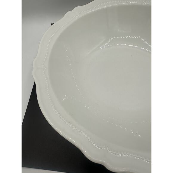Hutschenreuther Vikroria Weis White Scalloped Bavaria Serving Vegetable Bowl 10” - Picture 4 of 7